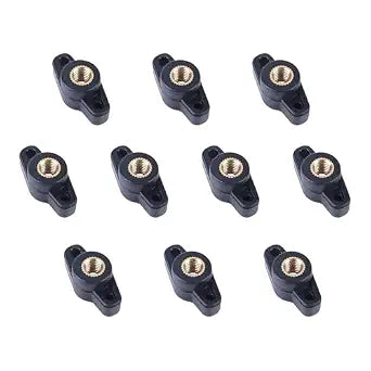 10PCS 1/4" Wing Knobs Through Hole T Knobs Hand Screw Nut T-Plastic Handle Nut,Thumb Screw Threaded Knobs for T Track Accessories, Feather Boards, Woodworking Jigs and Fixtures,1/4-20 Threaded Knob