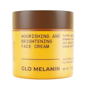 Glo Melanin Nourishing Face Cream ��� Hydrating Daily Moisturizer for Radiant, Even-Looking Skin ��� Vegan, Paraben-Free Formula for a Healthy Glow (2 oz)