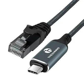 USB C to Ethernet Cable 3.3FT, Type C to RJ45 Gigabit LAN Network Cord,Directly Connected,Thunderbolt 3/4 Compatible for MacBook Pro/Air, iPad Pro, iPhone 15 Series,Galaxy S24,Windows