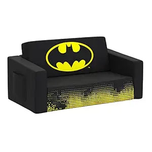 Batman Cozee Flip-Out Sofa - 2-in-1 Convertible Sofa to Lounger for Kids by Delta Children