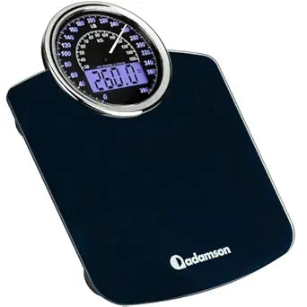 Adamson Hybrid 2-in-1 Analog & Digital Weighing Scale for Body Weight up to 400lbs - Thick Tempered Glass - Extra Large Display - Easy to Read Digital Bathroom Scale - New