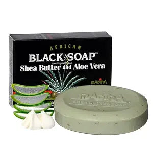 Madina African Black Soap Bar Face & Body Cleanser 6 Pack (3.5 oz Each)