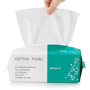 Disposable Face Towel Face Cloths for Washing Soft Cotton Towels Facial Cloths Towelettes for Washing and Drying for Cleansing and Skincare Office Makeup Remover