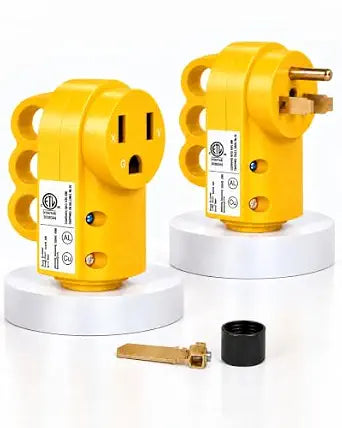 NEMA 6-50 Plug and Connector Set, 50 Amp 250V 3-Prong ETL Listed