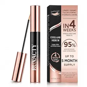Eyelash Growth Serum, Lash Serum for Eyelash Growth with Multi-Peptide & Biotin for Longer, Fuller, Thicker-Looking Lashes & Brows, Gentle Vegan Formula for Sensitive Eyes, 6 mL