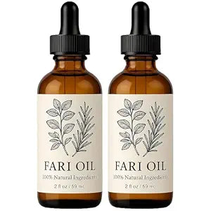 Fari Oil Hair Growth Oil, Organic Holistic Hair Oils for Men with Herbal Infusion Botanical Scalp, Pure Natural Plant-Based Formula, Daily Nourishment for Dry Scalp & Edges (2 PCS)