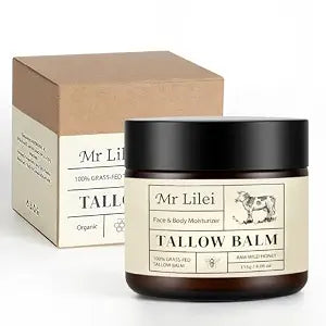 Beef Tallow for Skin, Beef Tallow and Honey Balm, Face & Body Moisturizer