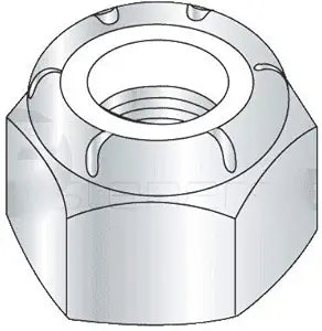1"-8 Nylon Insert Locknut Standard (NE) / Grade A Steel/Zinc Plated (Quantity: 25) Light Hex, Full Height