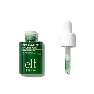 e.l.f. SKIN PLZ Clarify Facial Oil, Face Oil For Treating & Preventing Acne, Helps Calm Redness, Made with Salicylic Acid, Vegan & Cruelty-Free, 1 oz
