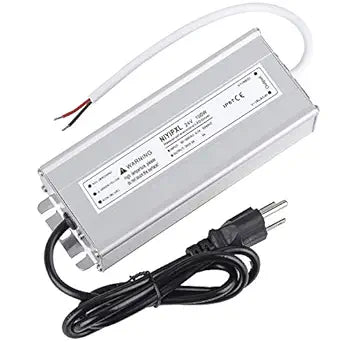 LED Driver 100 Watts 24V DC Low Voltage Transformer Waterproof IP67 LED Power Supply, Adapter with 3-Prong Plug 3.3 Feet Cable for Any 24V DC led Lights, Computer Project, Outdoor Light