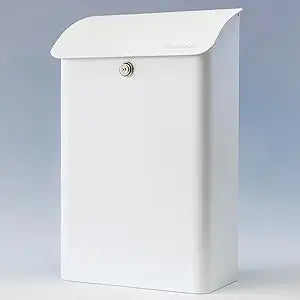 Barska Wall-Mount Top Opening Mail Drop Box  Secure Steel Mail & Key Deposit Box with 2 Keys, Top Drop Slot & Mounting Hardware  for Ballots, Documents, Letters & More