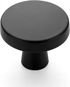Ravinte 25 Pack Drawer Pulls 1-1/4 Inch Kitchen Cabinet Knobs Solid Round Dresser Drawer Knobs Matte Black Dresser Knobs Drawer Knobs Simple Cabinet Hardware for Cupboard Drawer Pulls