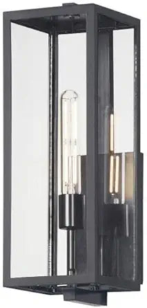 Maxim Lighting Catalina 6" 1-Light Outdoor Wall Light | Dark Bronze Aluminum Finish | Glass Shade | Industrial Outdoor Light Fixture | Ideal for Porches, Patios & Garages | Wet Rated | 30091CLDBZ