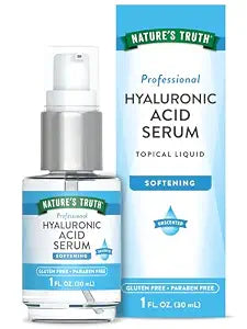 Nature's Truth Hyaluronic Acid Serum for Skin | 1 fl oz | Topical Liquid