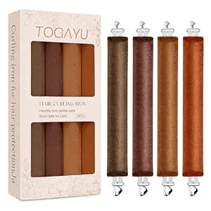 Heatless Curls Overnight Set, 4PCS Multi-Tonal Velvet Hair Rollers