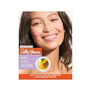Sally Hansen Microwavable Wax Starter Kit for Body Legs, Underarms & Bikini | Removes Hair from Root ��� Vegan & Dermatologist Tested