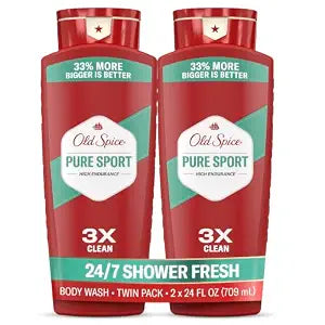 Old Spice Body Wash for Men, Lasting Pure Sport Scent, 24 fl oz Pack of 2