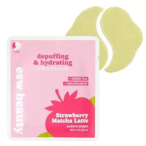 ESW Beauty Strawberry Matcha Latte Under Eye Patches with Green Tea, 1 Pack