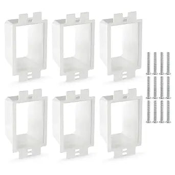 WAFJAMF SLK-1 6 Pack White 1-Gang Electrical Outlet Box Extenders