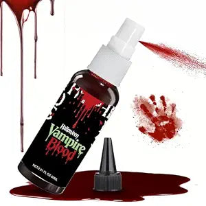 Fake Blood Spray 2.0 oz,Vampire Blood Makeup for Halloween Cosplay,washable