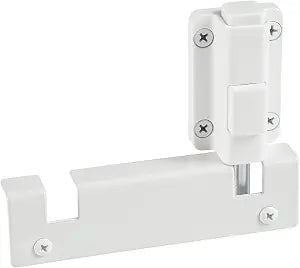 House Guard Sliding Glass Door Foot Lock, 2-Position Vent Lock, White