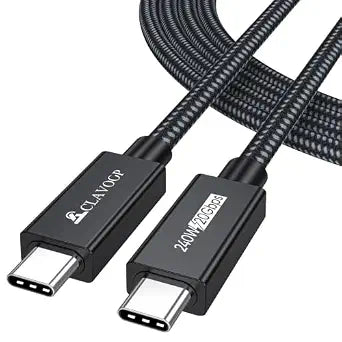 USB C Monitor Cable 6Ft, 8K@60Hz 4K@120Hz Video Display/240W PD3.1/20Gbps