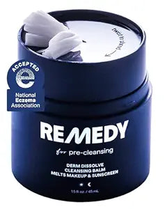 REMEDY for Pre-Cleansing, Derm Dissolve Cleansing Balm, Melts Makeup & SPF