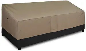 Easy-Going Waterproof Outdoor Couch Cover, Heavy Duty 4-Seater Patio Sofa Cover, Winchdproof Outdoor Furniture Cover with Air Vent 104Wx32.5Dx33H inch,Camel/Dark Brown
