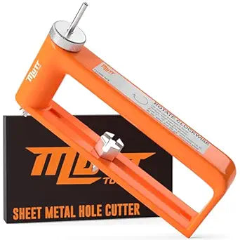Mutt Tools Adjustable Hole Cutter for Metal  Cuts 212" Holes in 24ga Steel & 26ga Stainless  Heavy Duty Tool for HVAC, Duct Work, Electrical & Ceiling Installs