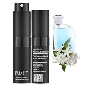 Luxury Perfume for Women 0.34 Fl oz, Scent Compatible to Blue AmbitionPerfume, Made in USA, Long-Lasting Spray Comes in Refilable Bottle