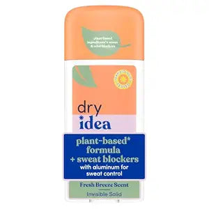 Dry Idea Plant Based Antiperspirant with Aluminum Sweat Blockers Invisible Solid Deodorant for Women ��� Fresh Breeze Scent, 72Hr Sweat & Odor Control for Sensitive Skin, 1pk