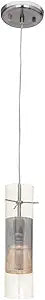 Access Lighting - HI Access 50525LEDDLP-BS/CLM Contemporary Modern One Light Pendant from Spartan Collection in Pewter, Nickel, Silver Finish, Brushed Steel