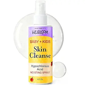 Hypochlorous Acid Spray For Kids - Soothes Diaper Rash, Baby Acne, Eczema, Cuts & Scrapes - Baby & Kids Skin Soothing Spray for Sensitive Skin, Non-Toxic, No Sting, 4 oz