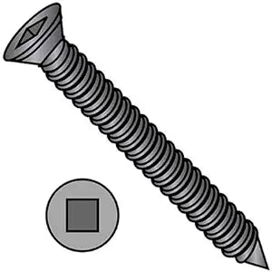 8-15X2 1/4 Square Recess Trim Head Drywall Screw Fine Thread Black Phosphate (Pack Qty 2,000) BC-0836YQFT by Shorpioen