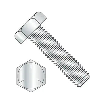 3/4 x 3 Fully Threaded Hex Tap Bolt Grade 5, Zinc Plated Steel (Quantity: 20) Coarse Thread, 3/4-10 x 3, Made in USA