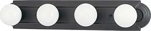 Nuvo 60/1285 Four Light Vanity Strip, Mahogany Bronze, 24-Inch, mahogany bronze / frosted glass, 4lt vanity strip