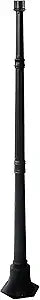 Classy Caps Durable Black Aluminum Lamp Post Base - 63" Height, Powder Coated Matte Black, Compatible with SLP227 & SML556