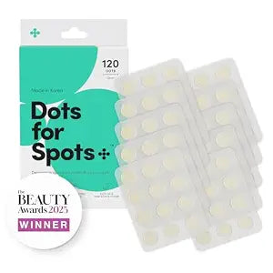 Dots for Spots Acne Pimple Patch For Face, Fast Acting, Translucent Hydrocolloid Zit Pimple Patches that Unclog Pores, Korean Skincare, Vegan, Cruelty Free - (120 count)