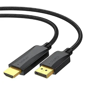 4K DisplayPort to HDMI Cable 10 Feet, Display Port DP 1.2 to HDMI 1.4 Cord