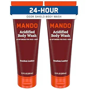 Mando Body Wash - SLS and Paraben Free, Skin Safe - 8.5 oz, 2pk - Bourbon