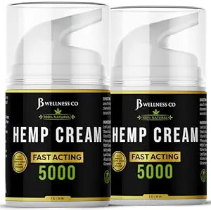 Hemp Cream -4oz- Neem, MSM, Turmeric, Emu Oil, Menthol, Aloe - 2 Pack