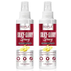 Goiple Wig Spray Extra Shine & Detangling Control for Human, Synthetic Hair Silky Shiny Sprays | Heat Protection Wig Detangler Spray for Synthetic Wigs Renew Extentions & Wigs (2PCS)