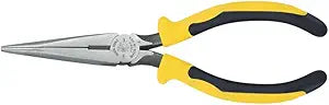 Klein Tools J203-7 Long Nose Side-Cutter Pliers, Induction-Hardened Cutting Knives with Hot-Riveted Joints and Slim Heads, 7-Inch