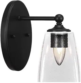 Toltec Lighting Capri 1 Light Wall Sconce in Matte Black (5911-MB-461)