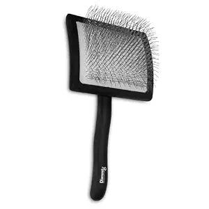 Diamondg Pet Slicker Brush for Dogs & Cats  Professional Grooming Brush for Shedding, Detangling & Coat Maintenance, Gentle Fine Wire Pins, Ergonomic Handle, Black
