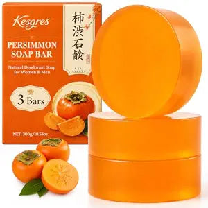 3Pcs Japanese Persimmon Soap for Body Odor, Persimmon Nonenal Soap