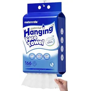 Matern'ella Clean Face Towels Disposable Facial Washcloths Hanging 166 Cts