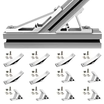 12pcs 3030 45/135 Degree Corner Bracket Connector 3030 Extrusion Hardware T-Slot V-Slot Accessories with Screws and Nuts for 3030 Extrusion Angle 3D Printer Framing Accessories Silver