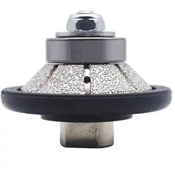 GRINCUTREX 1/2 Inch Bevel Vacuum Brazed Diamond Hand Profiler E13 Coarse Diamond Router Bit Profiling Wheel with 5/8"-11 Thread for Granite Marble, Travertine,Engineered Stone and Concrete