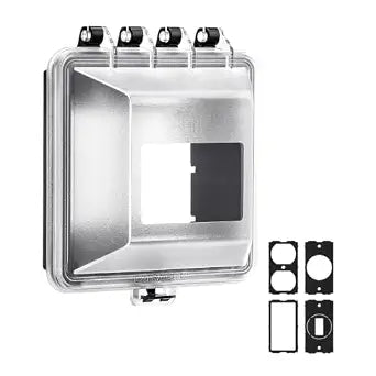 Outdoor Outlet Cover,2-Gang Weatherproof Lockable Receptacle Cover